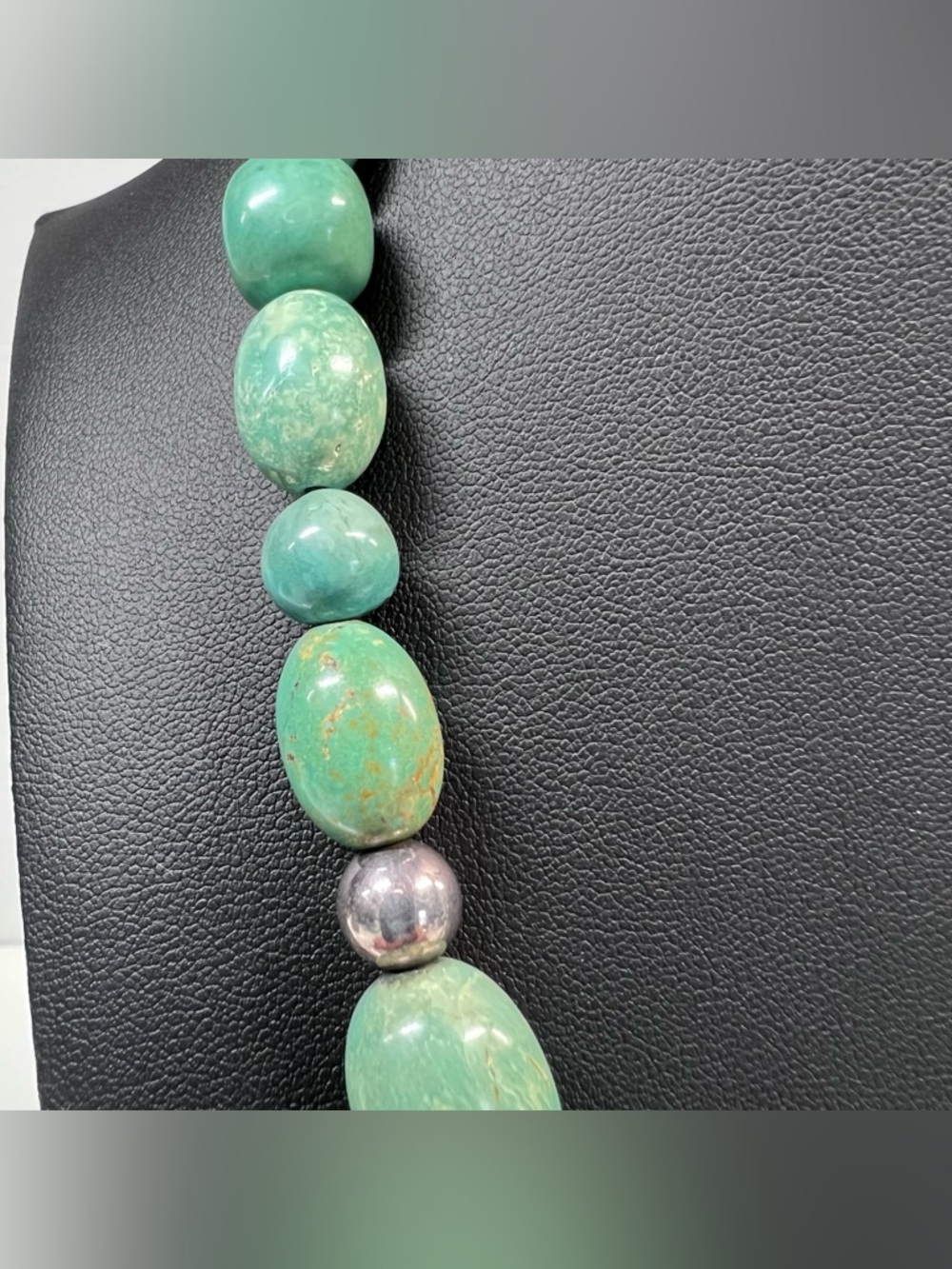 Carolyn Pollack Green Turquoise Necklace - Picture 3 of 7